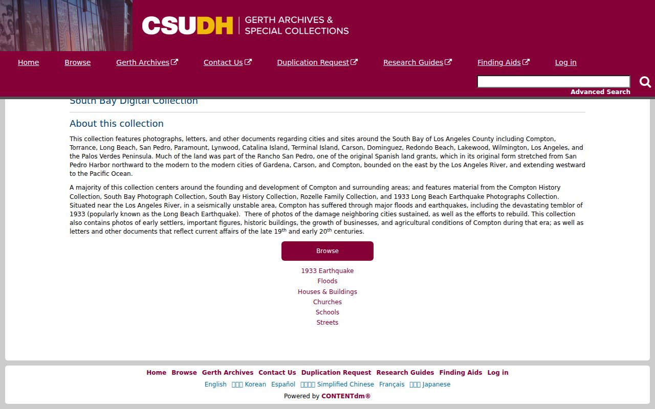 Carson city directory research in the CSUDH South Bay digital collection