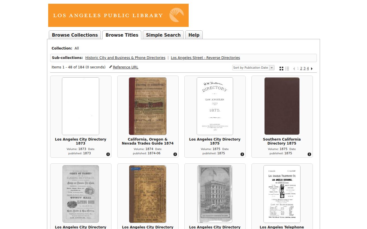 Carson city directory search controls in the ResCarta digitized browser