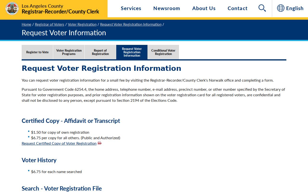Carson neighbors restricted voter information request