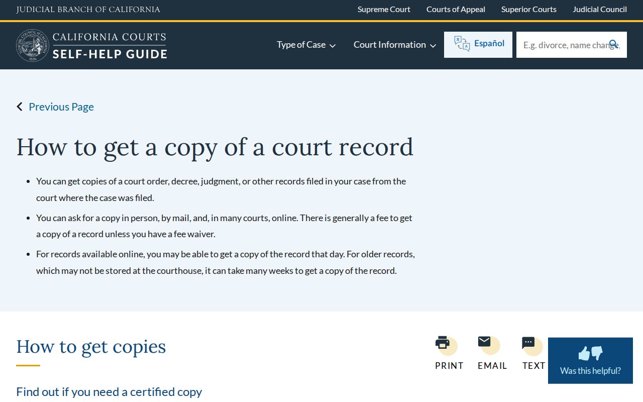 Carson resident lookup court copy instructions